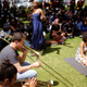 Students gather at the University of Cape Town.
